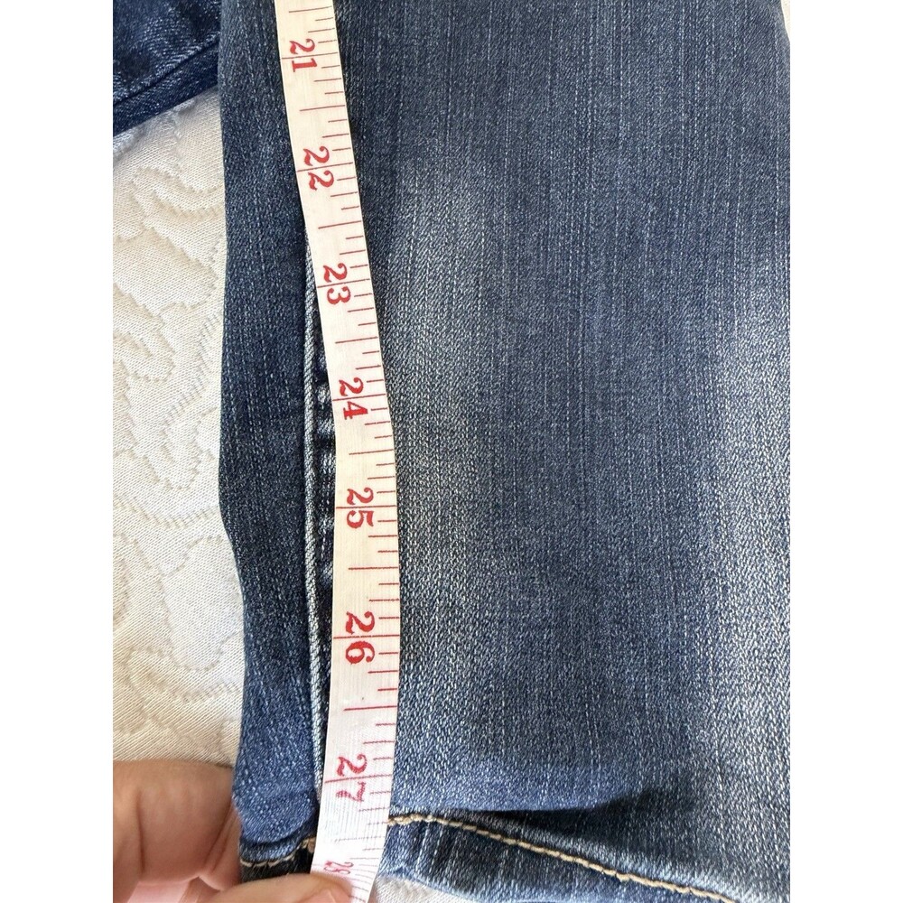 Torrid Women’s Blue Medium Wash Distressed Skinny Mid Rise Button Fly Jeans 16 - Picture 6 of 9